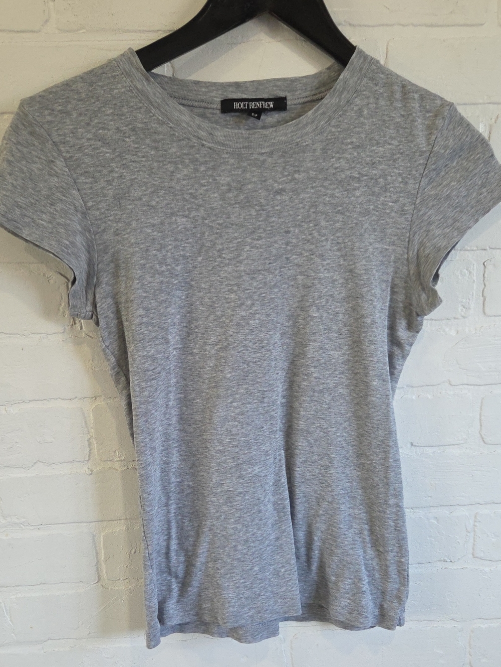 Holt Renfrew Grey Crew Neck Tee